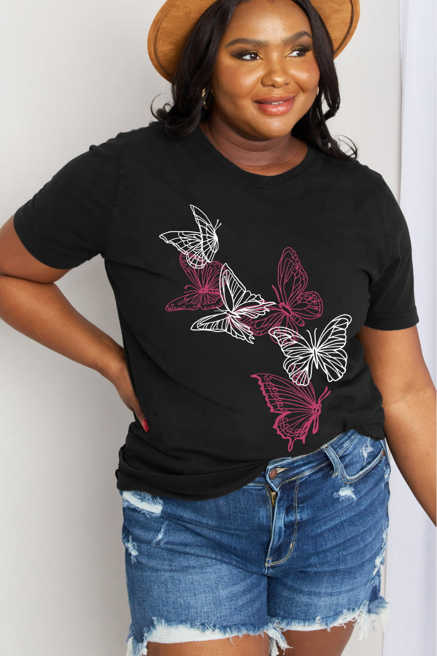 Simply Love Full Size Butterfly Graphic Cotton Tee