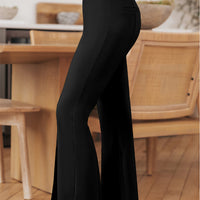 Front Slit Flare Leg Pants