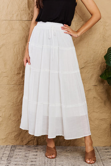 Sweet Lovely By Jen Places To Go Full Size Tiered Maxi Skirt