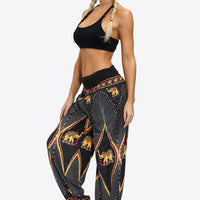 Exotic Style Printed Ruched Pants