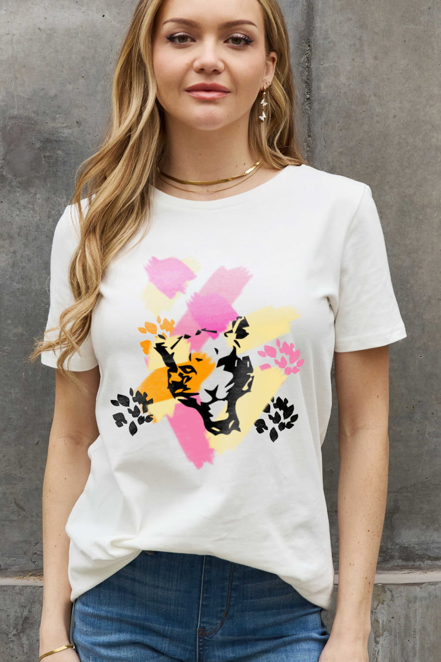 Simply Love Full Size Tiger Graphic Cotton Tee