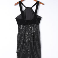 Sequin Fringe Detail Sleeveless Dress