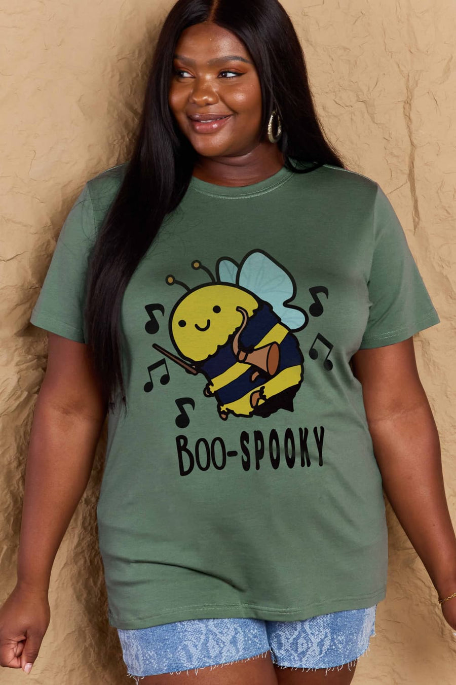 Simply Love Full Size BOO-SPOOKY Graphic Cotton T-Shirt