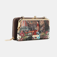 Nicole Lee USA Signature Kiss Lock Crossbody Wallet