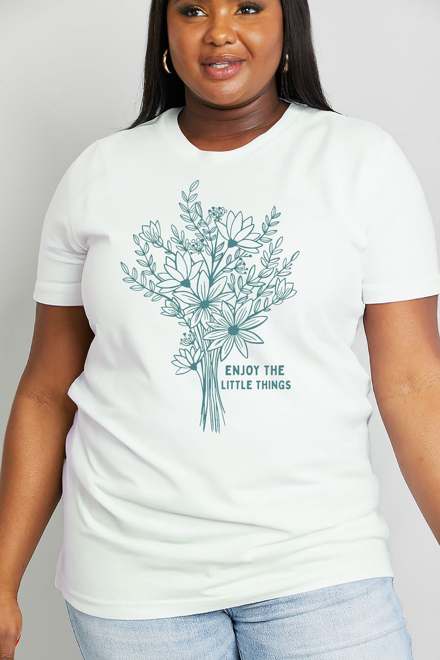 Simply Love Full Size ENJOY THE LITTLE THINGS Graphic Cotton Tee