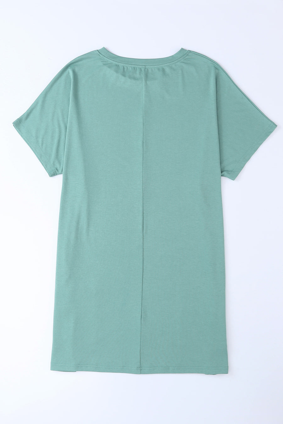 Round Neck Short Sleeve Tunic Tee