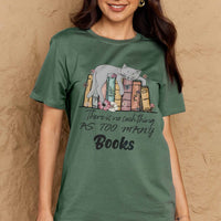 Simply Love Full Size Cat & Books Graphic Cotton Tee