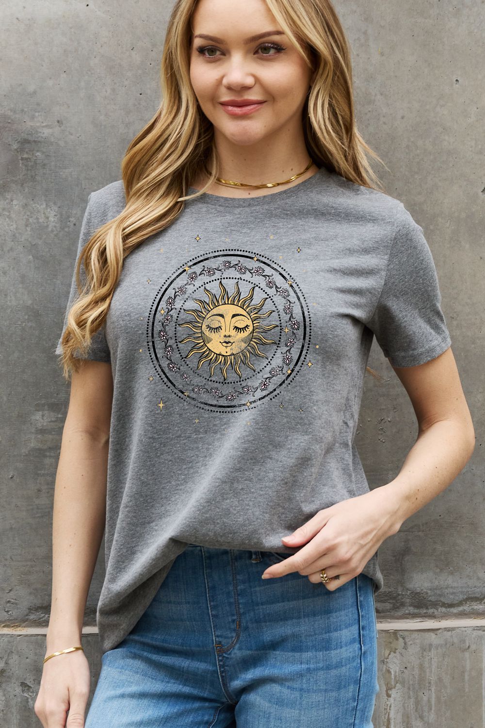 Simply Love Full Size Sun Graphic Cotton Tee