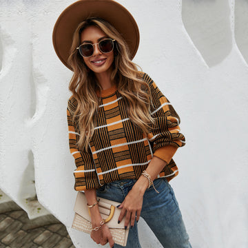 Plaid Pullover Sweater