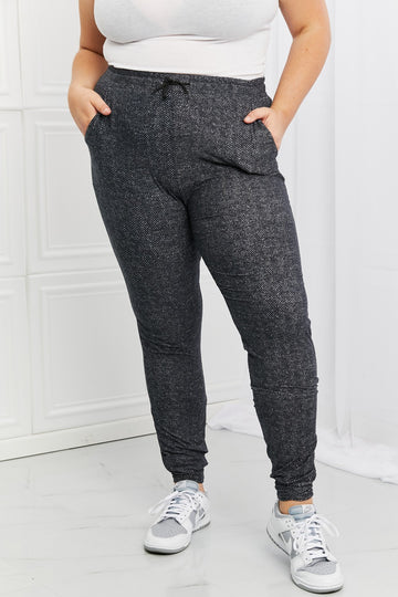 Leggings Depot Stay In Full Size Drawstring Waist Joggers