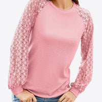 Long Raglan Sleeve Round Neck Tee