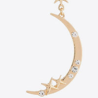 Zircon Star and Moon Alloy Earrings