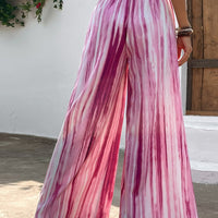 Striped High Waist Wide Leg Pants