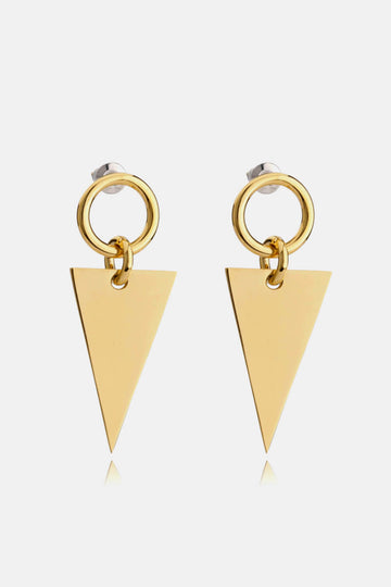 Stainless Steel Triangle Dangle Earrings