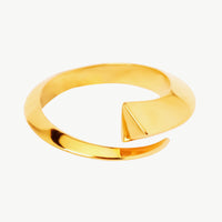 18K Gold-Plated Copper Bypass Ring