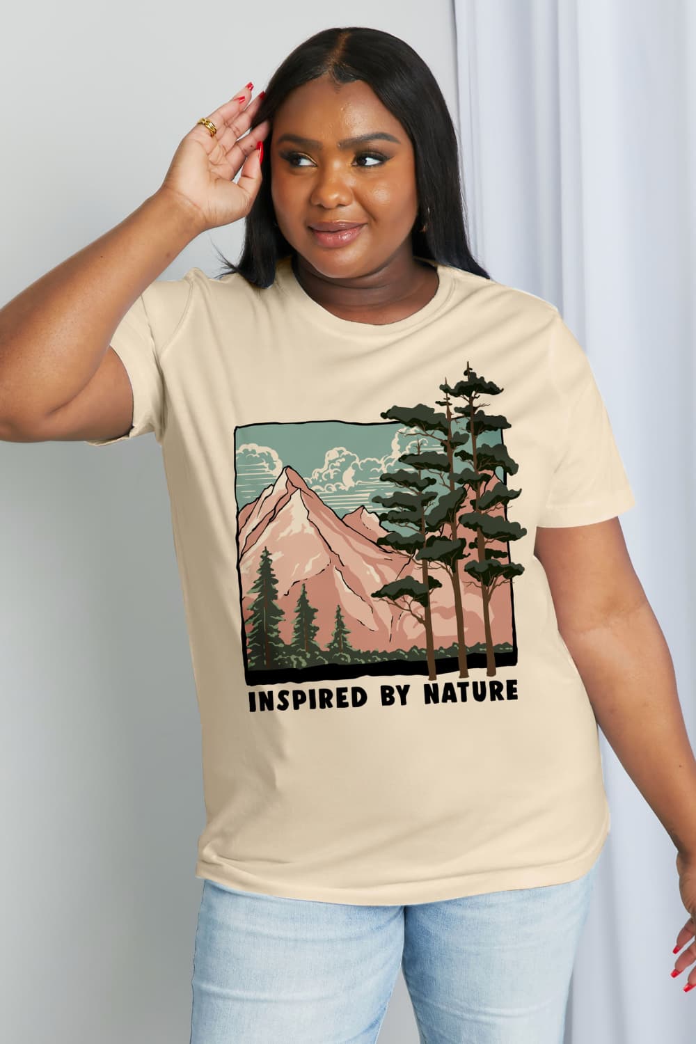 Simply Love Full Size INSPIRED BY  NATURE Graphic Cotton Tee