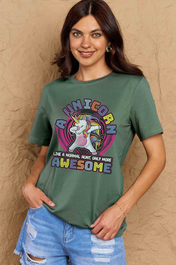 Simply Love Full Size Unicorn Graphic Cotton Tee