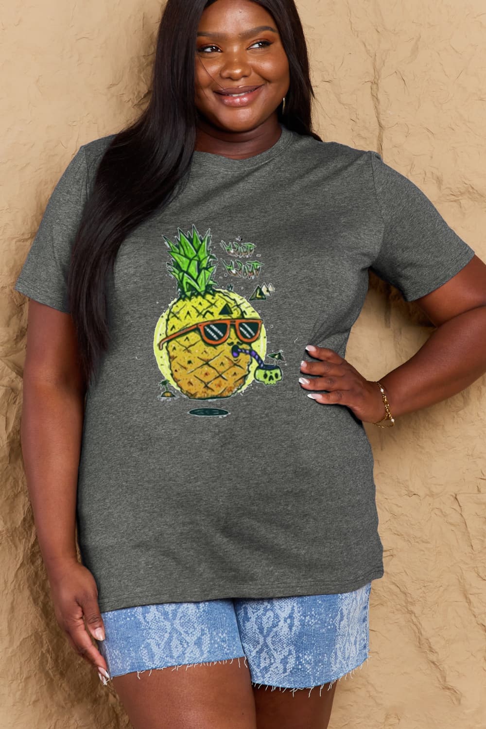 Simply Love Full Size Pineapple Graphic Cotton Tee