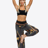 Exotic Style Printed Ruched Pants