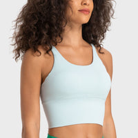 Crisscross Back Ladder Detail Sports Bra