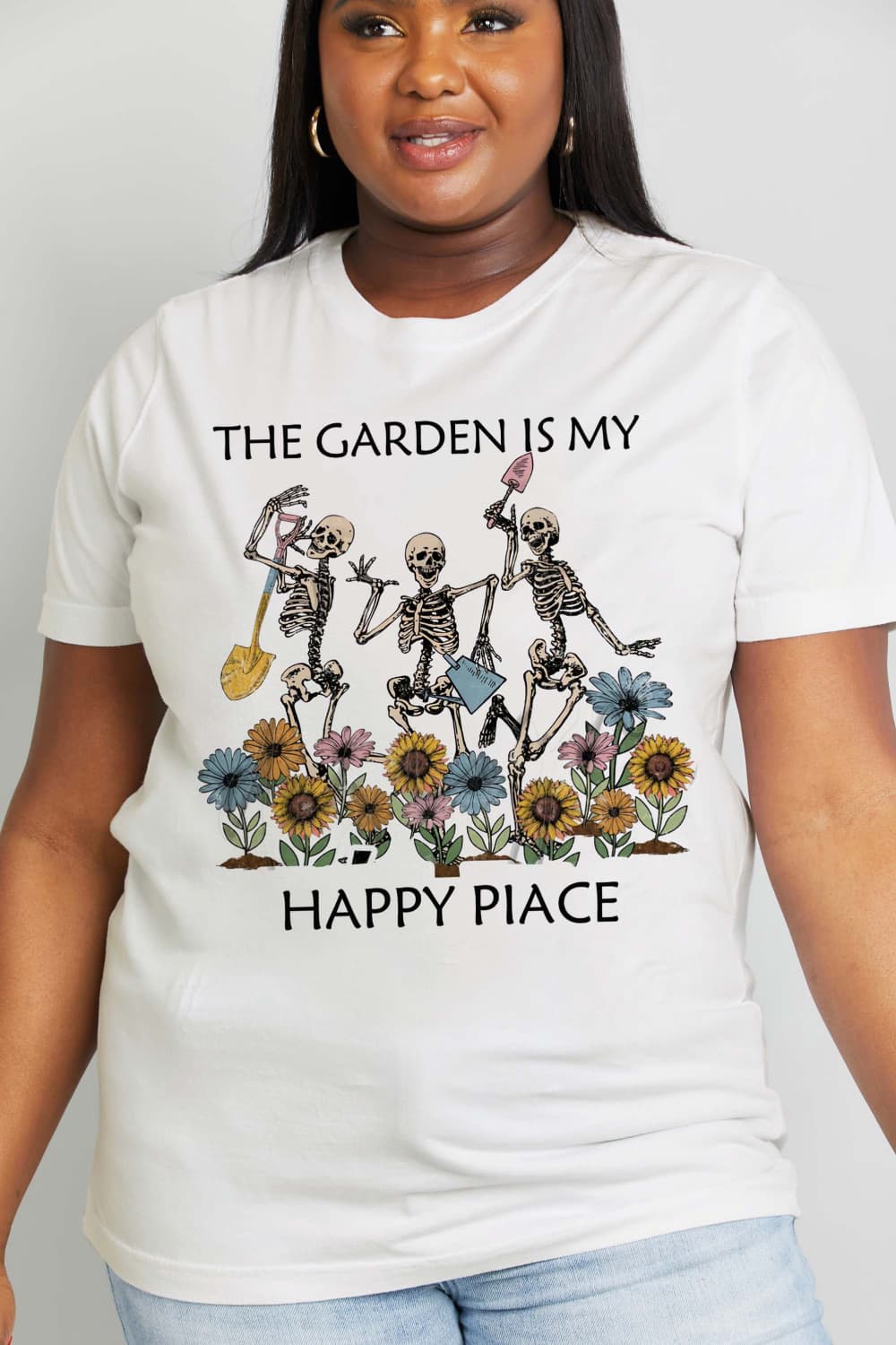 Simply Love Full Size THE GARDEN IS MY HAPPY PLACE Graphic Cotton Tee