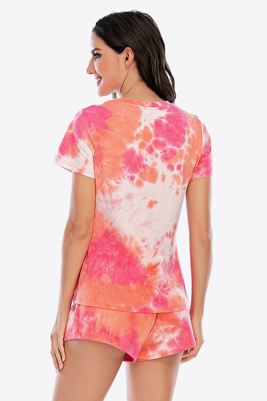 Tie-Dye T-Shirt and Shorts Lounge Set