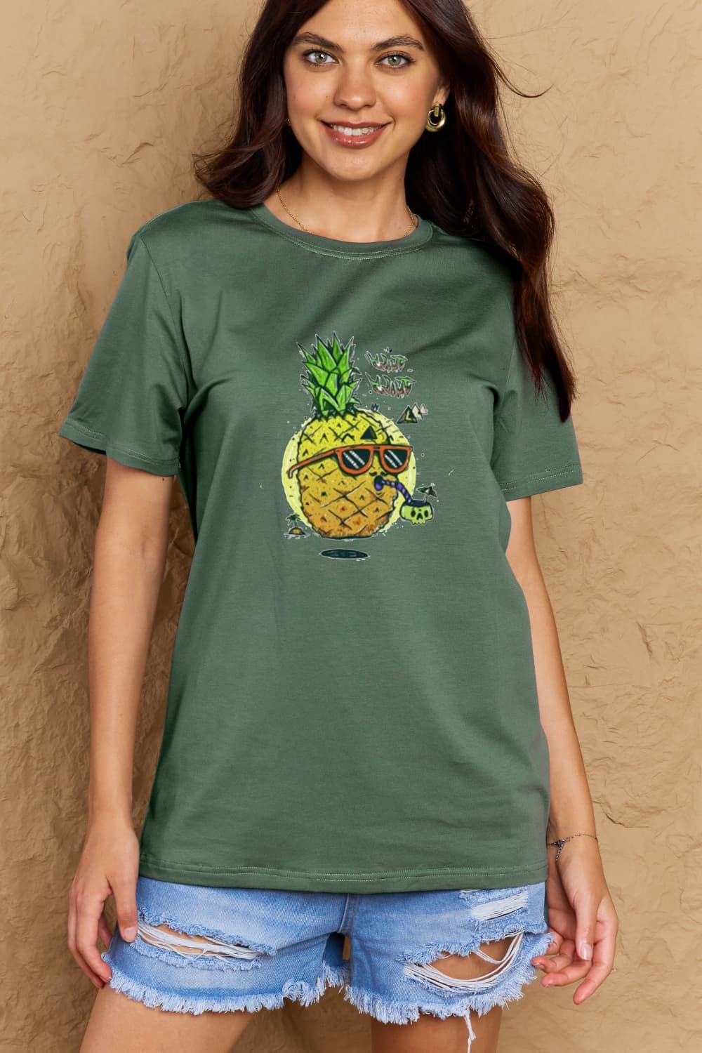 Simply Love Full Size Pineapple Graphic Cotton Tee