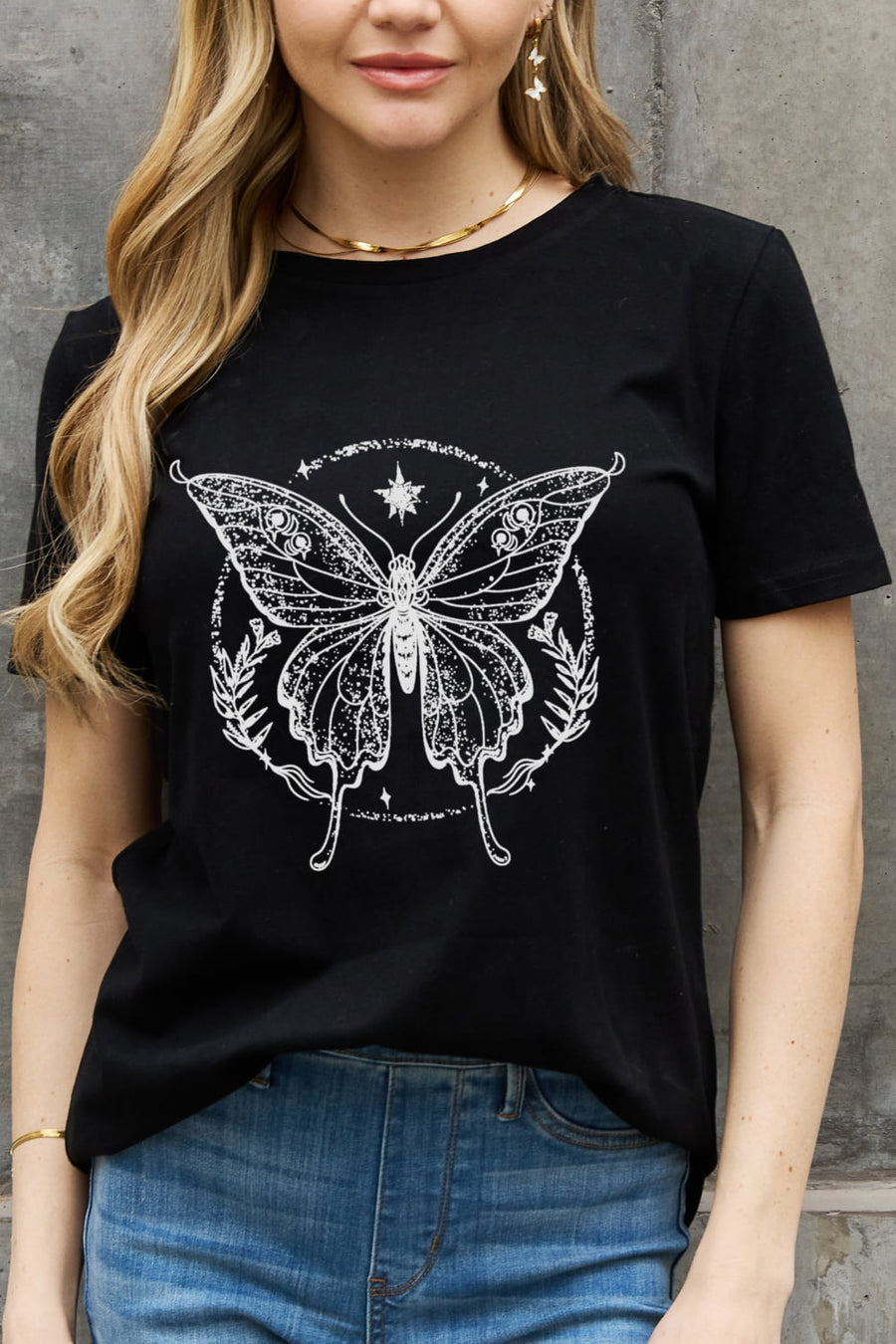 Simply Love Full Size Butterfly Graphic Cotton Tee