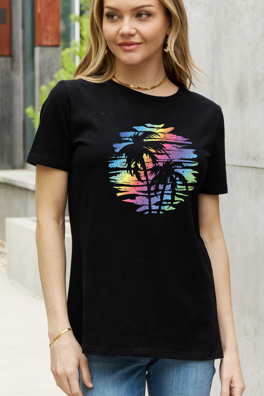 Simply Love Full Size Coconut Tree Graphic Cotton Tee