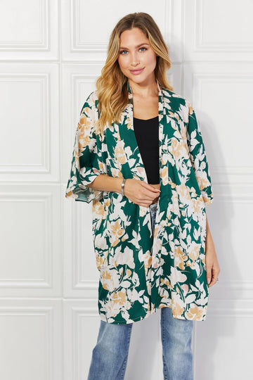 Justin Taylor Time To Grow Floral Kimono in Green