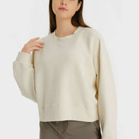 Textured Dropped Shoulder Sports Top