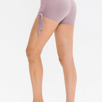 Drawstring Wide Waistband Side Tie Sports Shorts