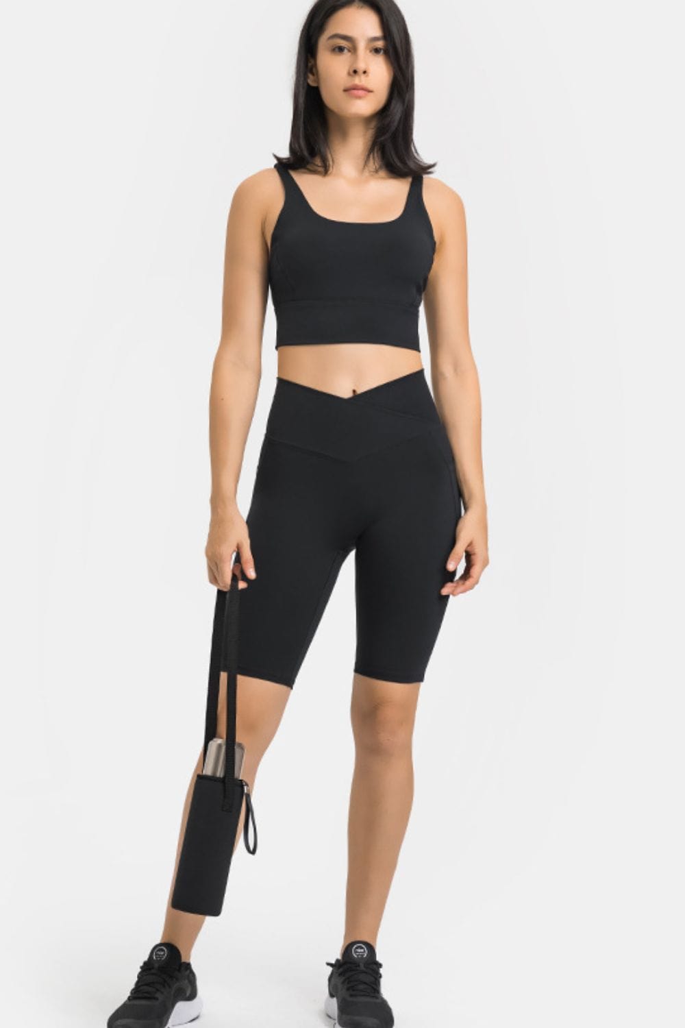 Aromel Apparel Active Active-High Waist Biker Shorts with Pockets