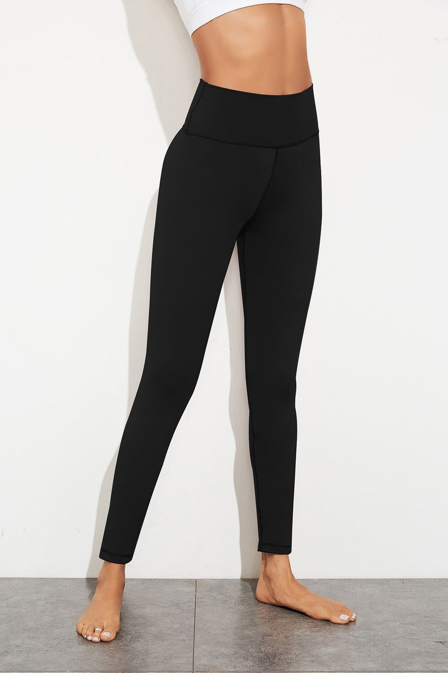 Aromel Apparel Active Black / S Active-Exposed Seam High Waist Yoga Leggings