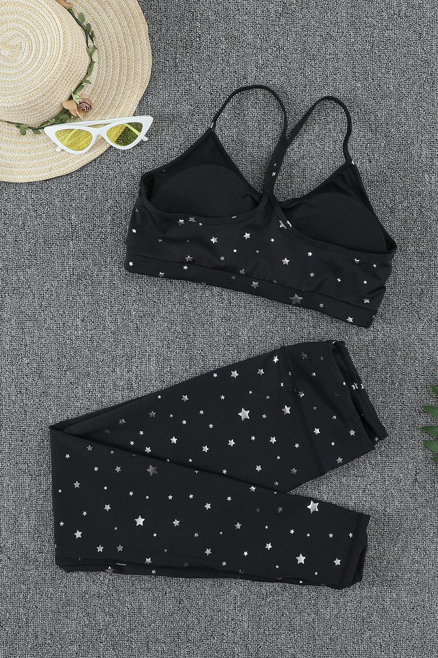 Aromel Apparel Active set Set-Star Sports Bra and Leggings