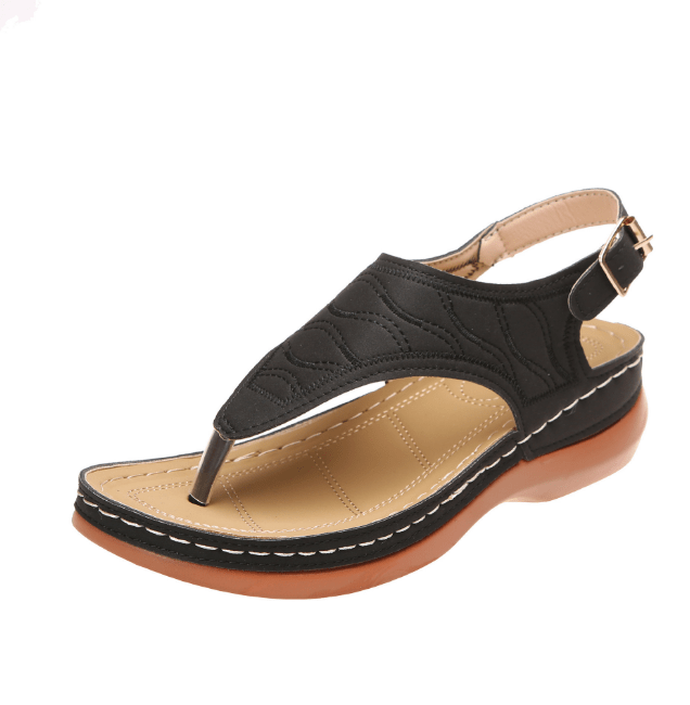 Aromel Apparel Shoes Shoes-Roman Style Buckle Sandals