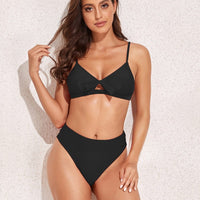 Aromel Apparel swimwear Black / S Bow Detail Two-Piece Bikini Set