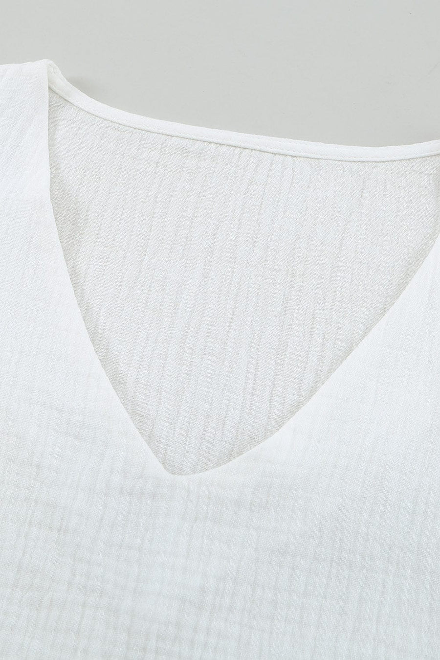 Aromel Apparel Tops Top-Ruffled Sleeve V-Neck