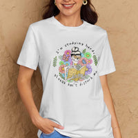 Simply Love Full Size Reading Skeleton Graphic Cotton Tee