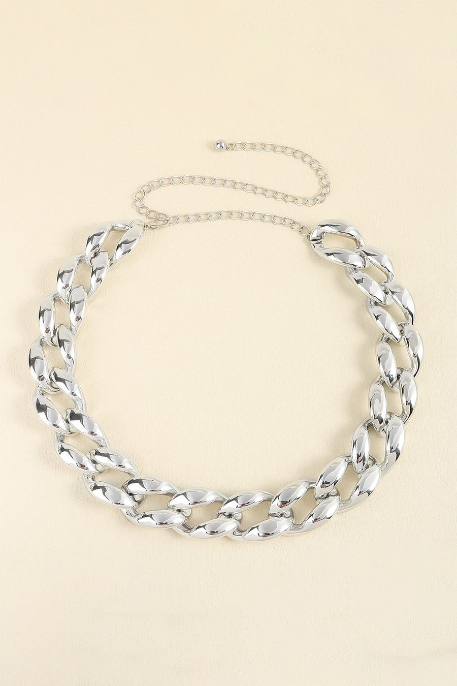 1.2" Width Acrylic Curb Chain Belt