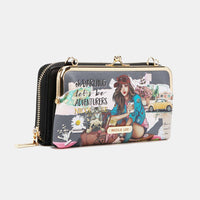 Nicole Lee USA Signature Kiss Lock Crossbody Wallet