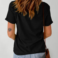 Graphic Cuffed Sleeve T-Shirt