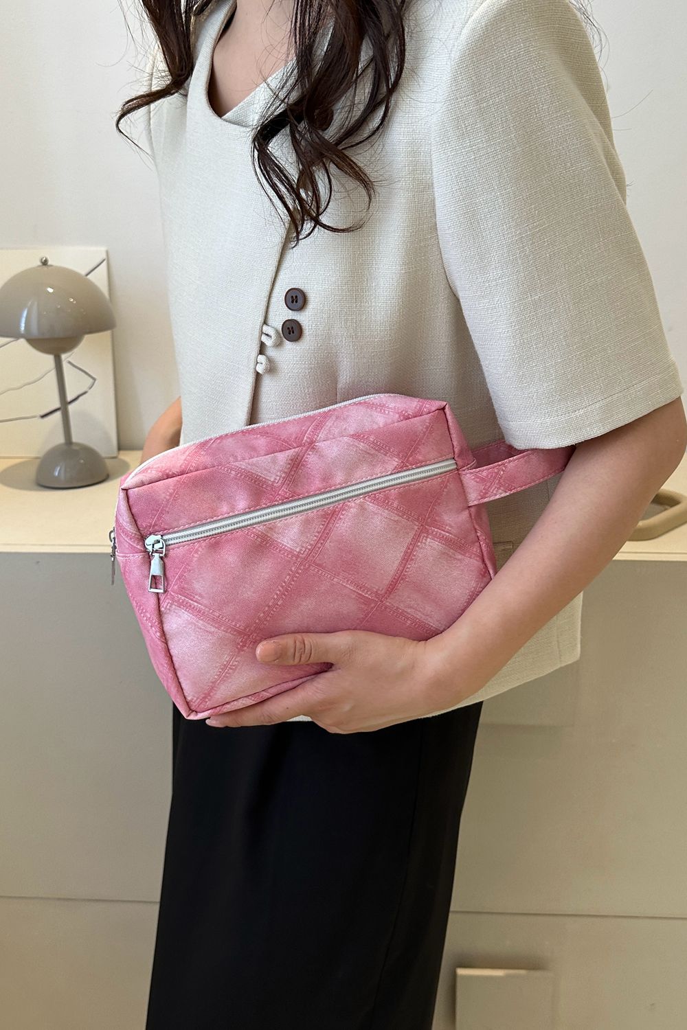 Heathered PU Leather Wristlet