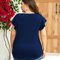 Flutter Sleeve Round Neck Tee