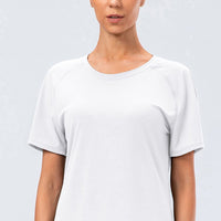 Round Neck Raglan Sleeve Active Tee