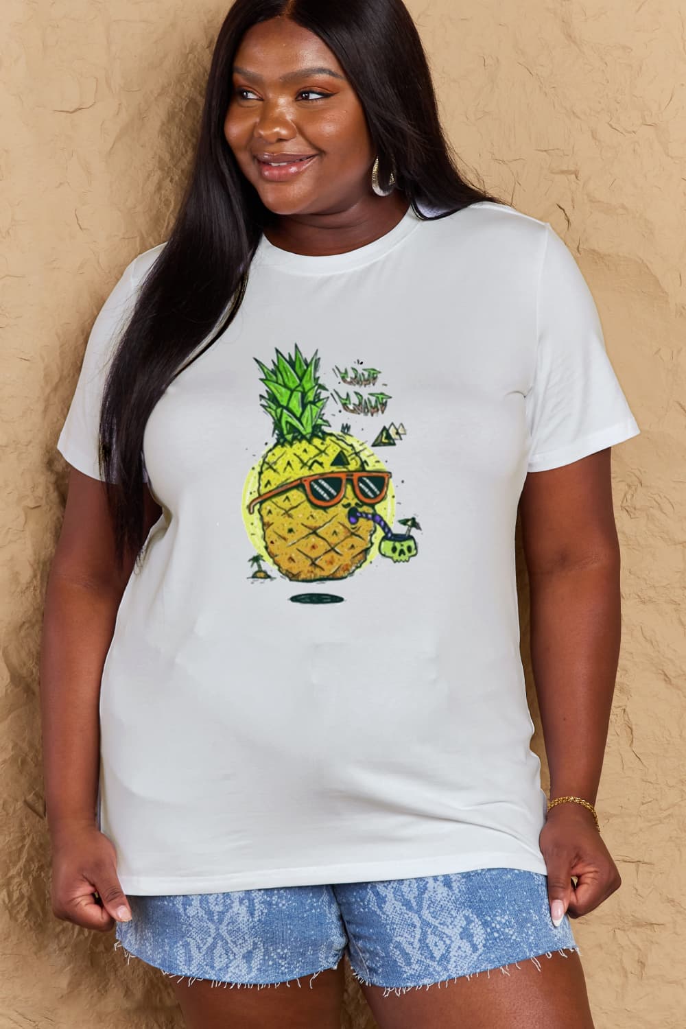 Simply Love Full Size Pineapple Graphic Cotton Tee