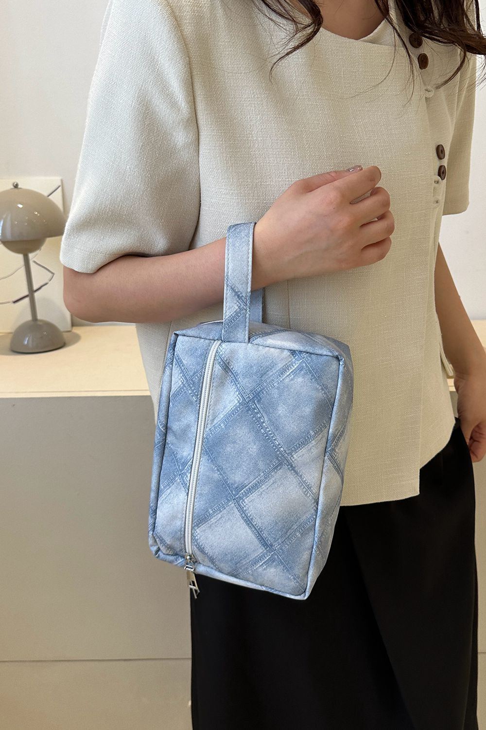 Heathered PU Leather Wristlet