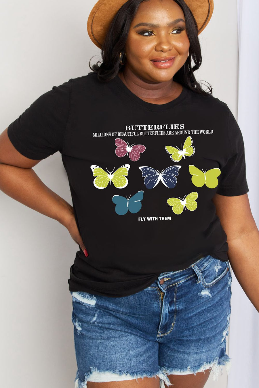 Simply Love Full Size Butterfly Graphic Cotton Tee