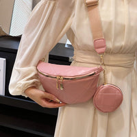 PU Leather Sling Bag with Small Purse