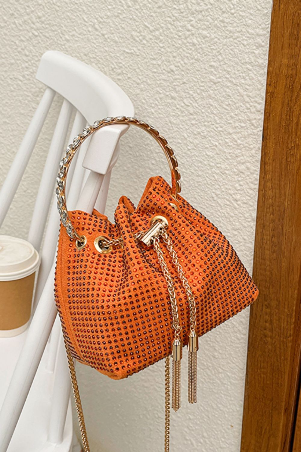 Glitter PVC Small Bucket Bag